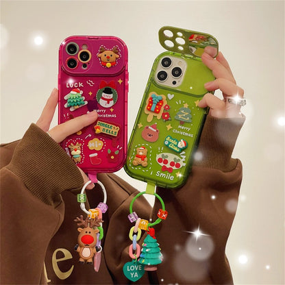Christmas Stereo Doll Pendant Phone Case